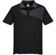 Picture of Portwest - PW2 Polo Shirt S/S - Black/Zoom Grey, Size: XXL, PW210BZRXXL