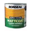 Picture of Ronseal 2.5ltr Ultra Tough Mattcoat Varnish Clear 