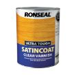 Picture of Ronseal 5ltr Ultra Tough Satincoat Varnish Clear 