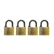 Picture of Te40q 4 X Solid Brass Padlocks Ka 40mm
