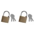 Picture of Te50t 2 X Solid Brass Padlocks Keyed Alike 50mm
