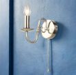Picture of Single Bulb Satin Nickel Wall Light