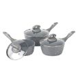 Picture of 3pc Pot And Pan Cookware Set Grey Marblestone
