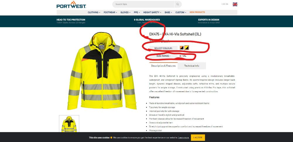 Portwest Catalogue Screenshot